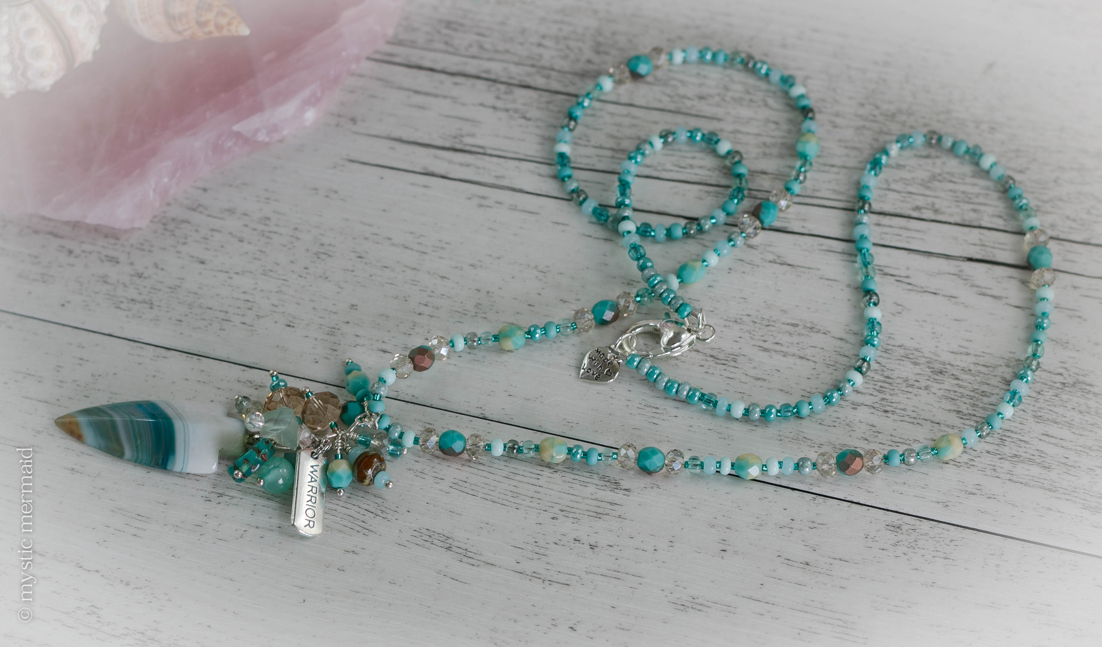 Warrior of the Divine Agate Feature Necklace