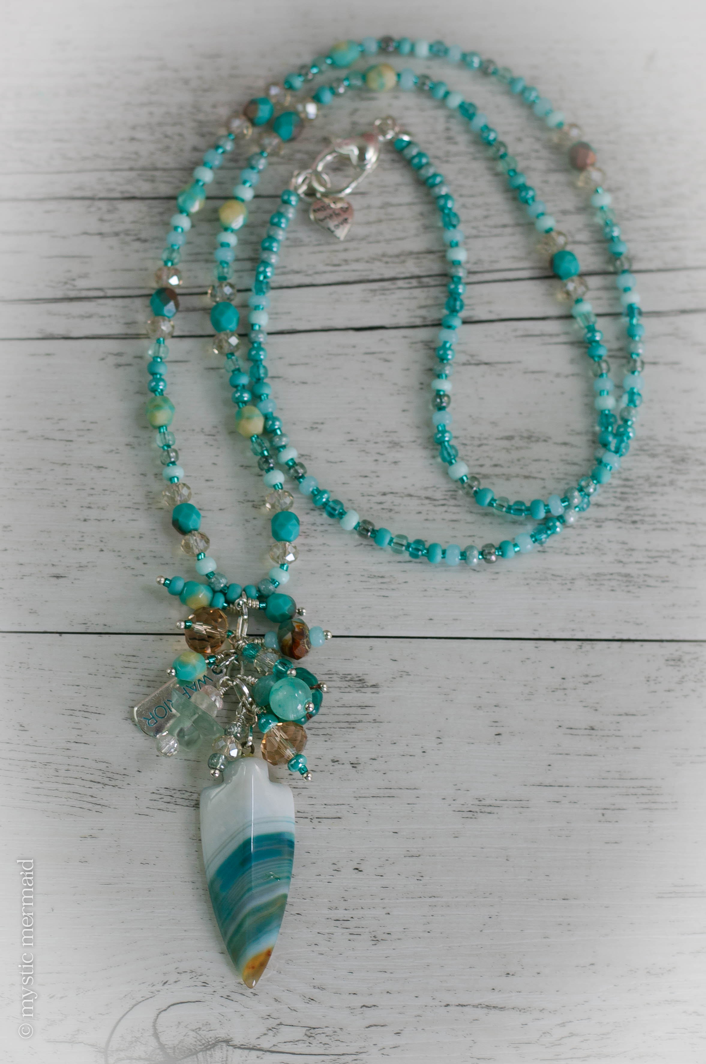 Warrior of the Divine Agate Feature Necklace