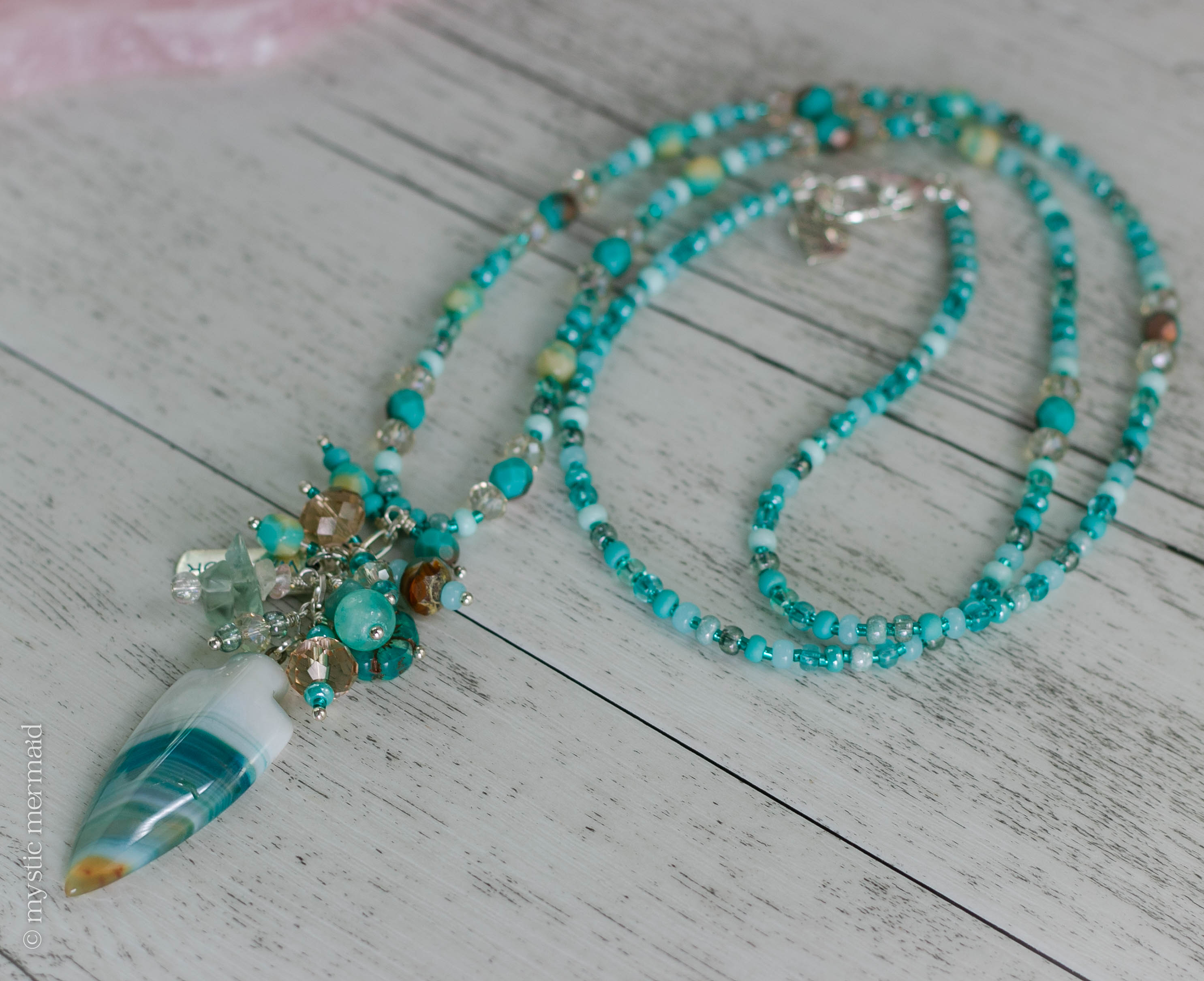 Warrior of the Divine Agate Feature Necklace