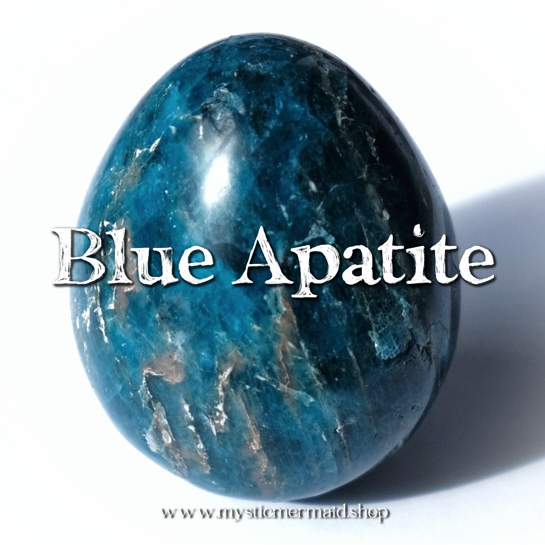 Blue Apatite Available from Mystic Mermaid Metaphysical Properties mysticmermaid.com.au 