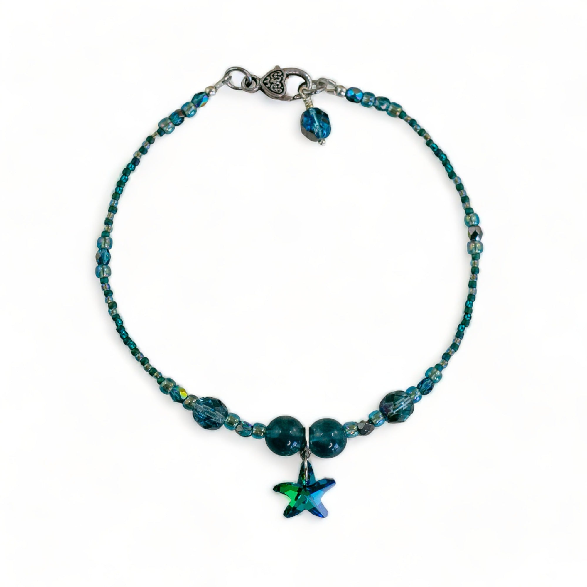 Wish Upon a Starfish Blue Fluorite Anklet