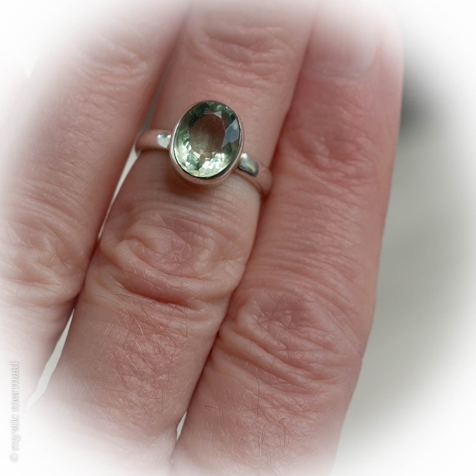 Magnificent Green Fluorite 925 Sterling Silver Ring (Size 5.5)
