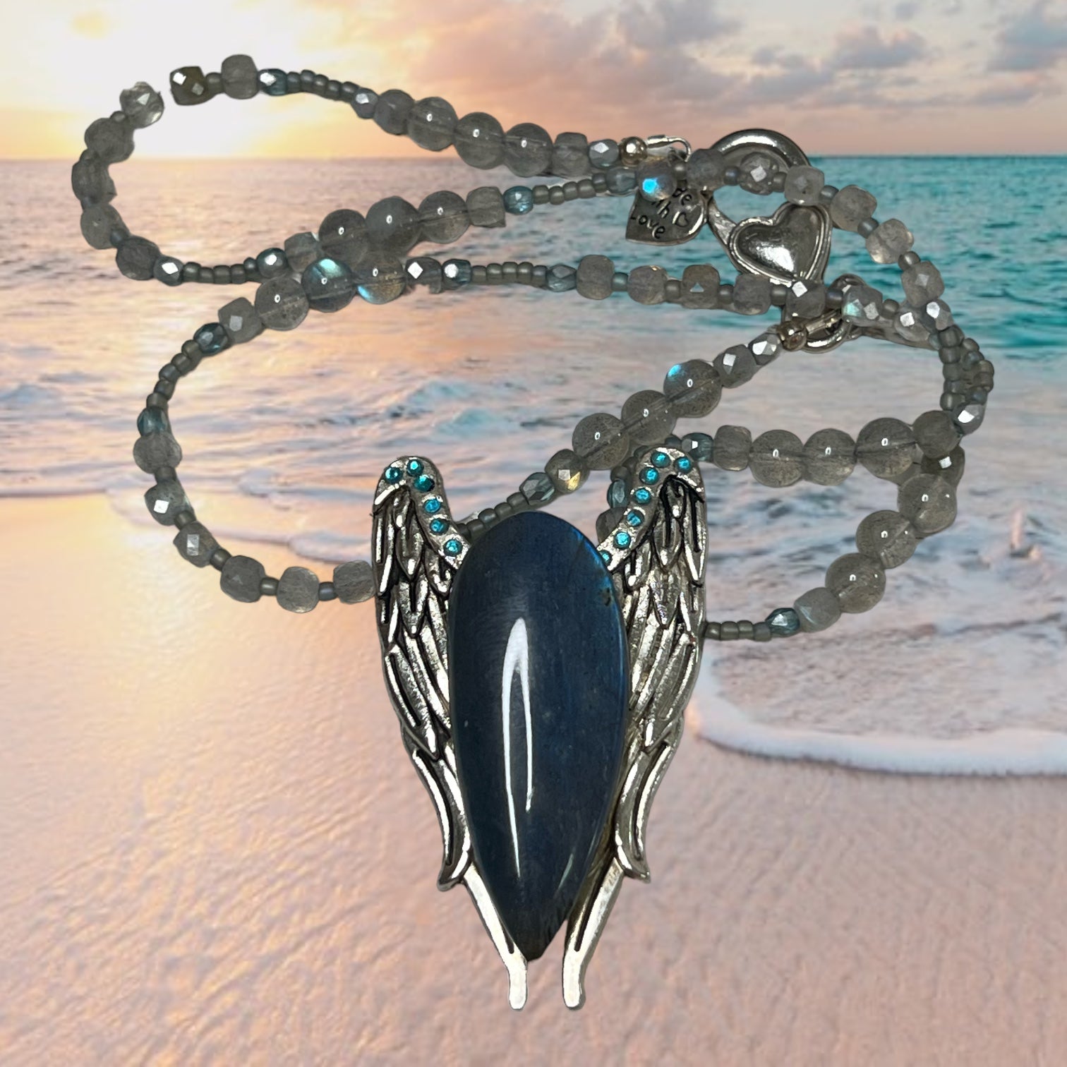 Angel Flow Labradorite Crystal Necklace