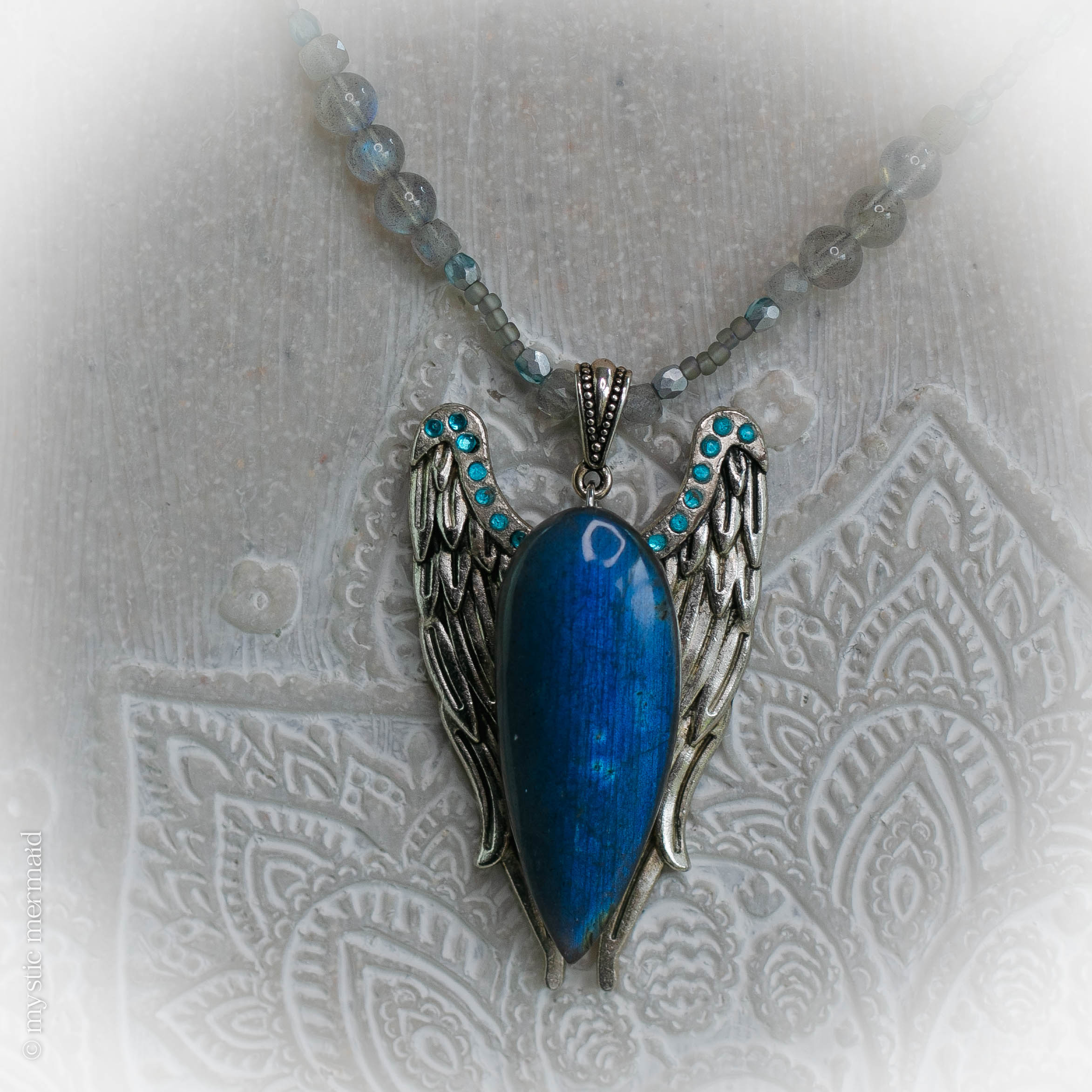 Angel Flow Labradorite Crystal Necklace