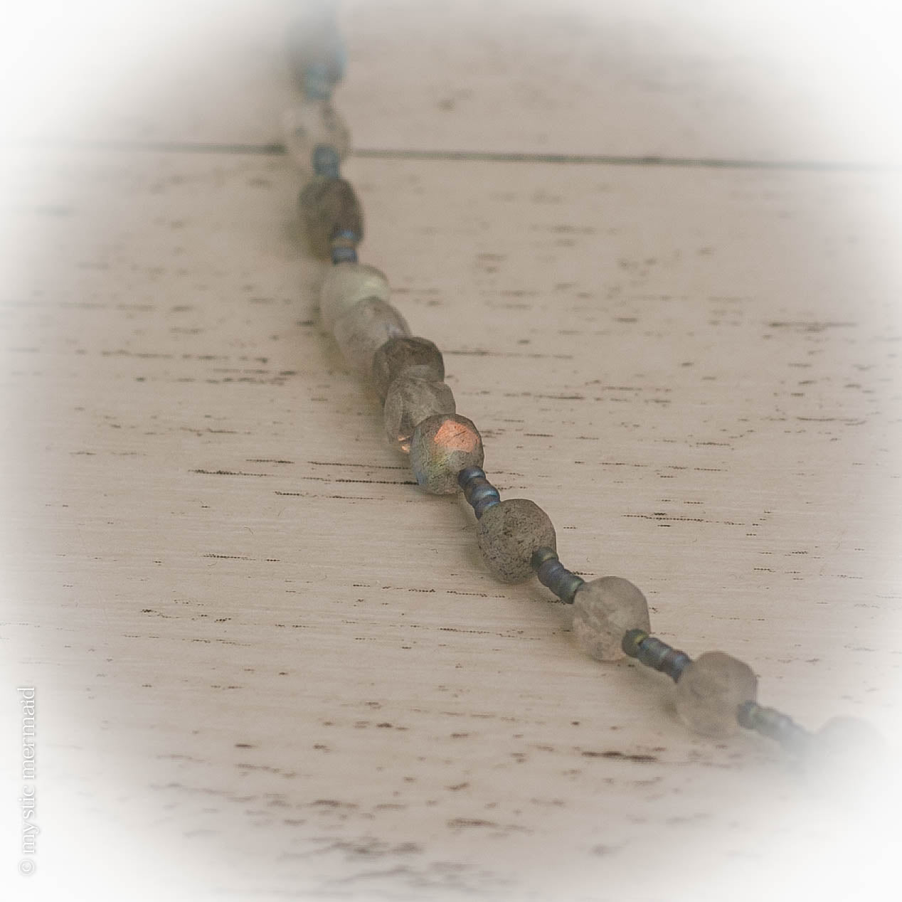 Labradorite Square Faceted Crystal Necklace