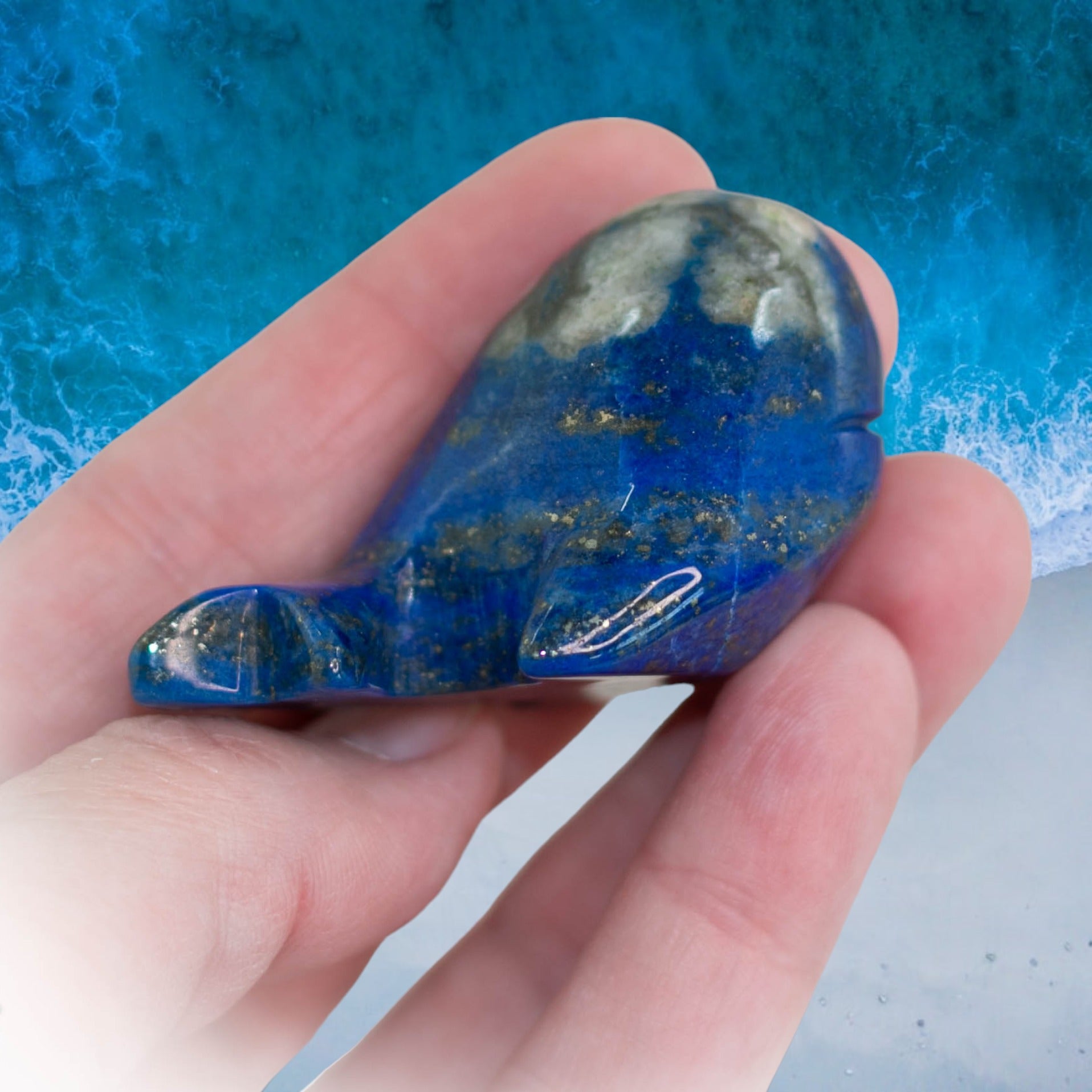 Lapis Lazuli Fairtrade Carved Baby Whale