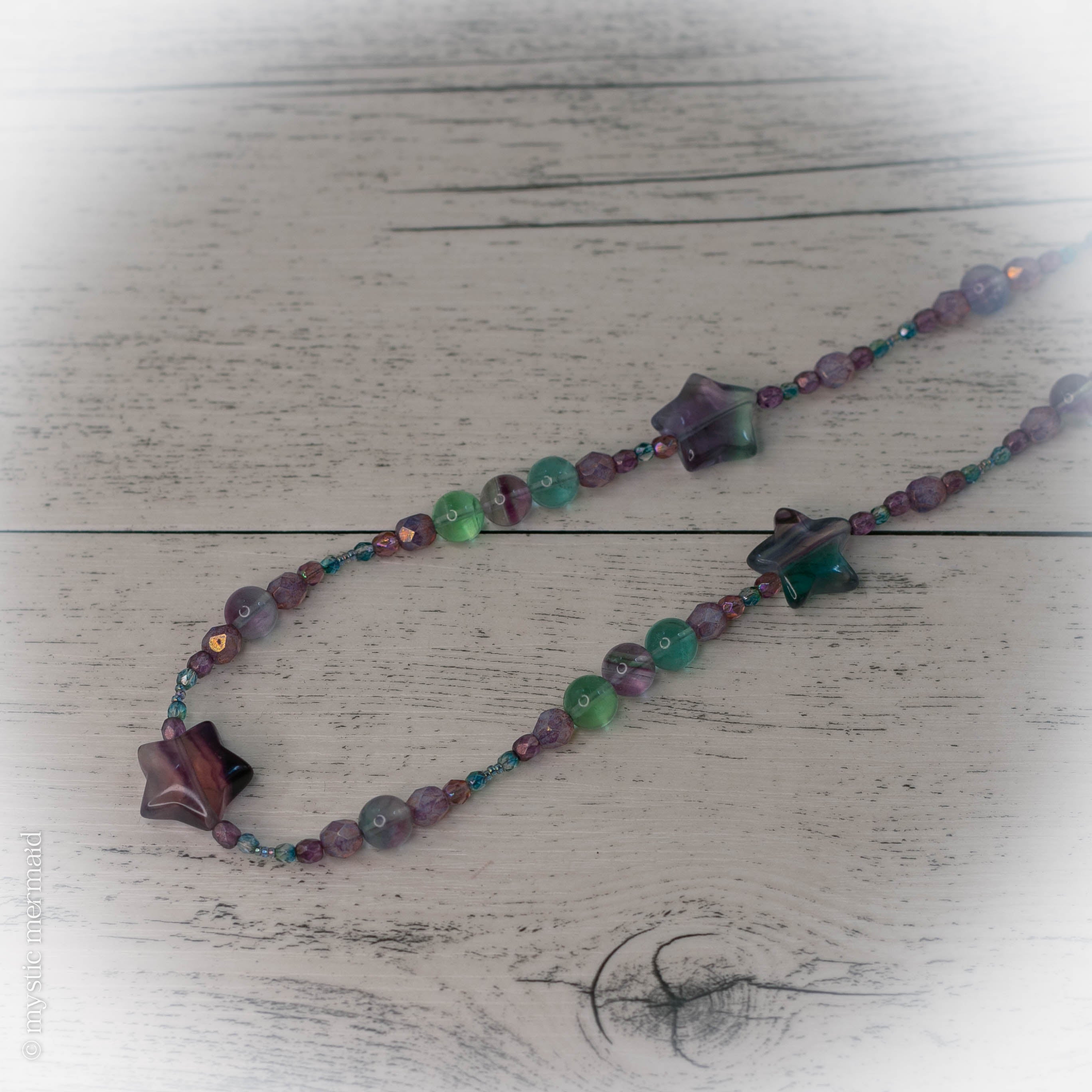 Starbright Rainbow Fluorite Necklace