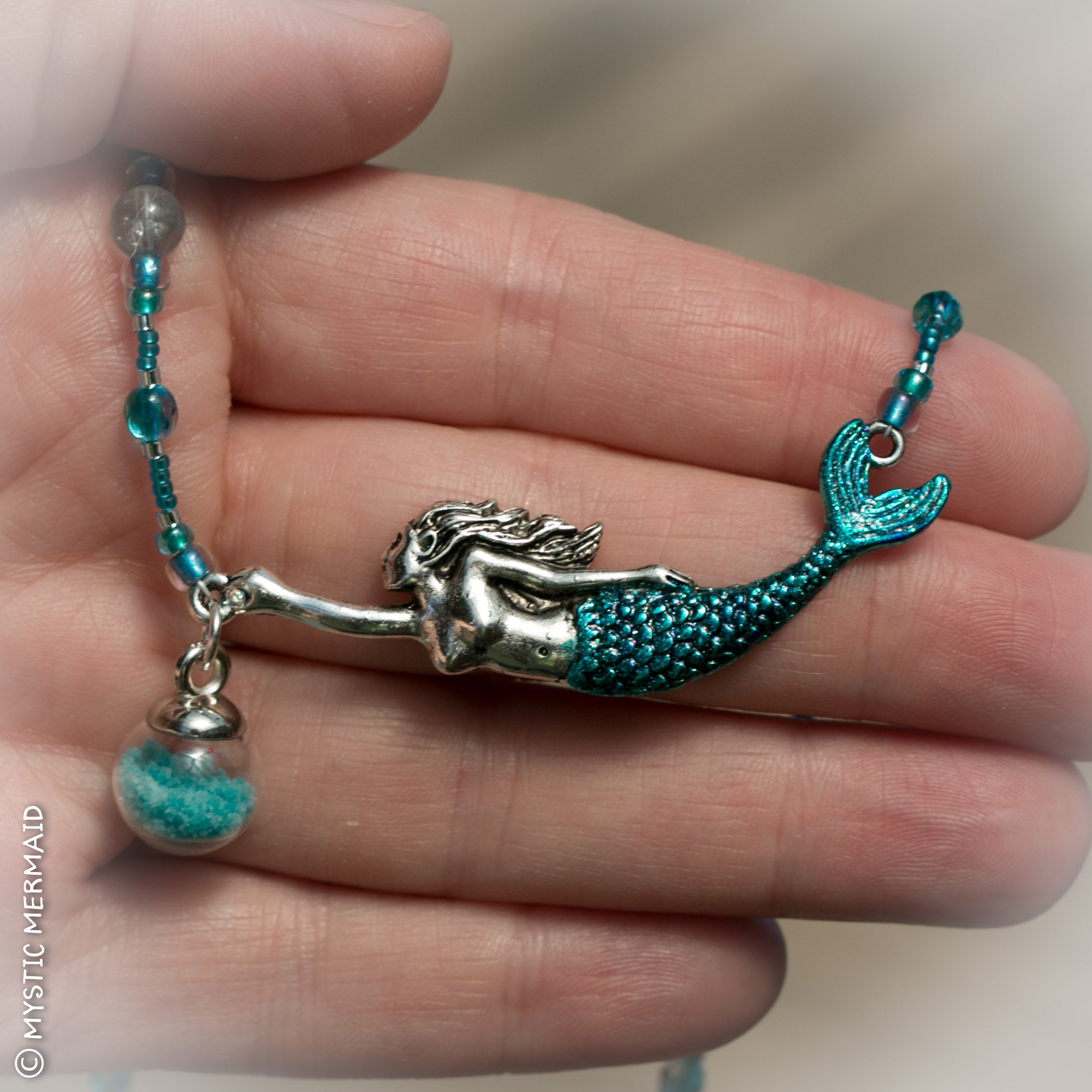 CUSTOM Mermaid’s Treasure necklace for Ann