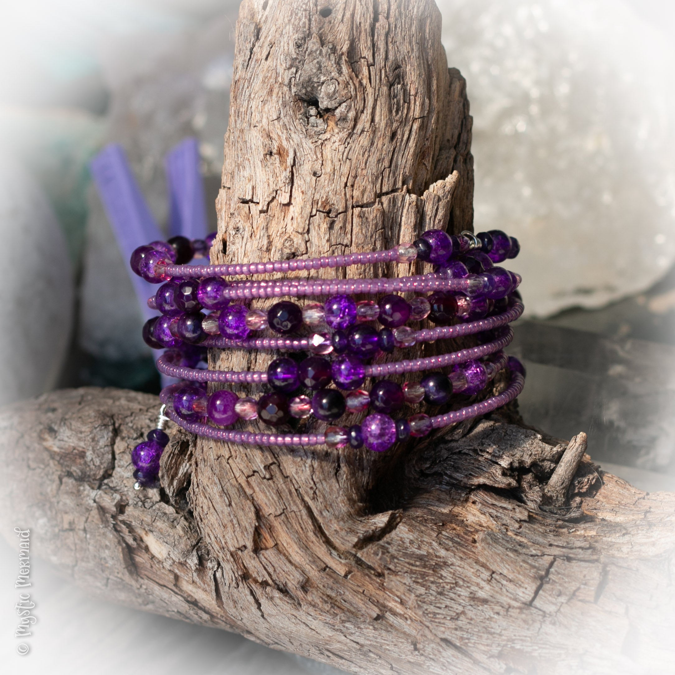 Purple Delight Memory Wrap bracelet
