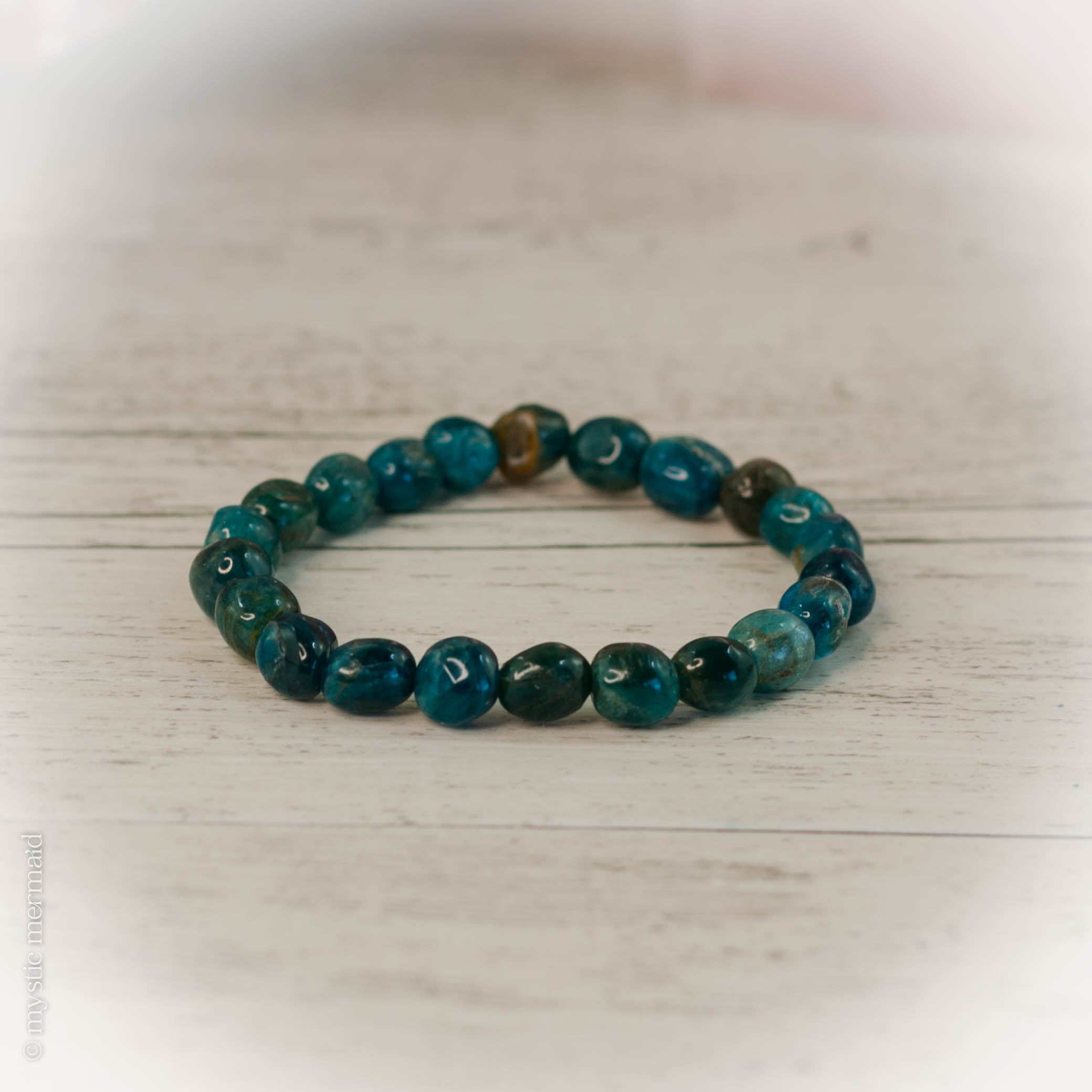 Blue Apatite Pebble Bracelet