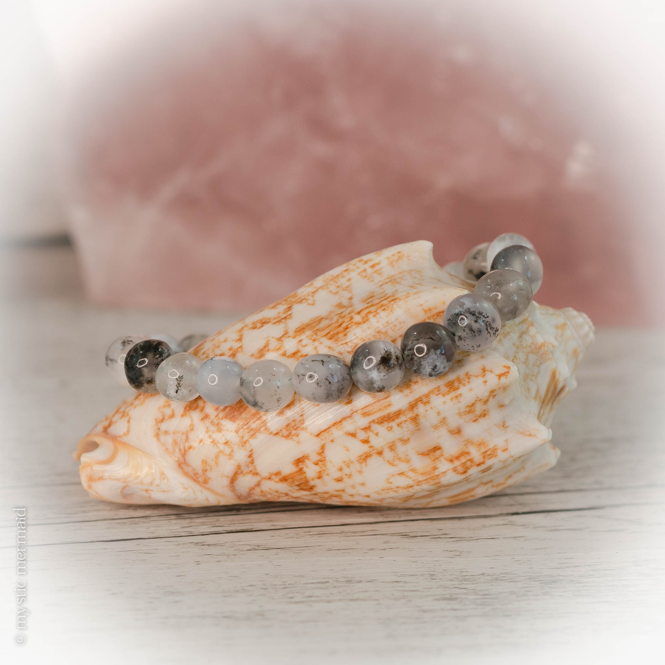 Dendritic Agate Pebble Bracelets