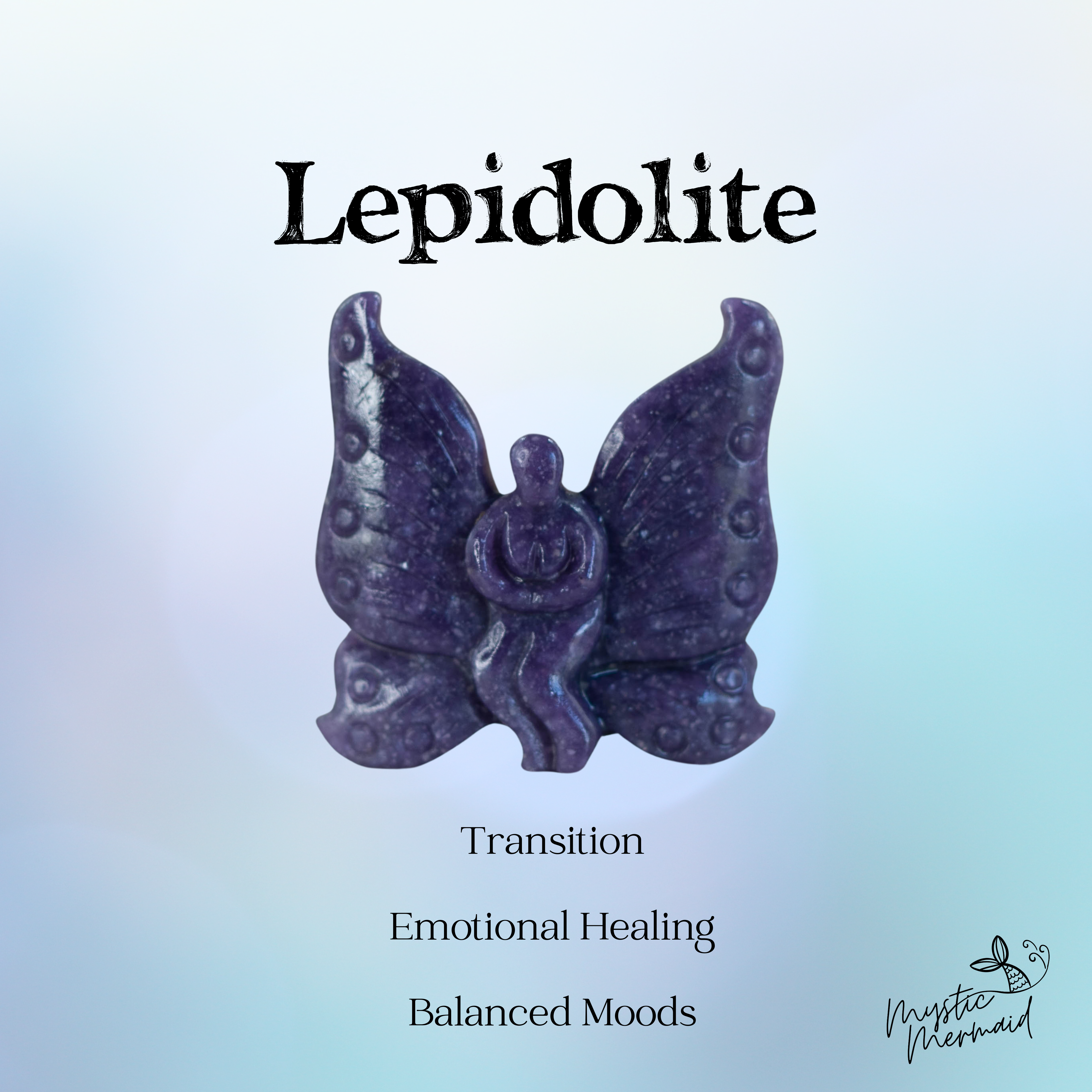 Lepidolite Fair Trade Carved Emerging Goddess