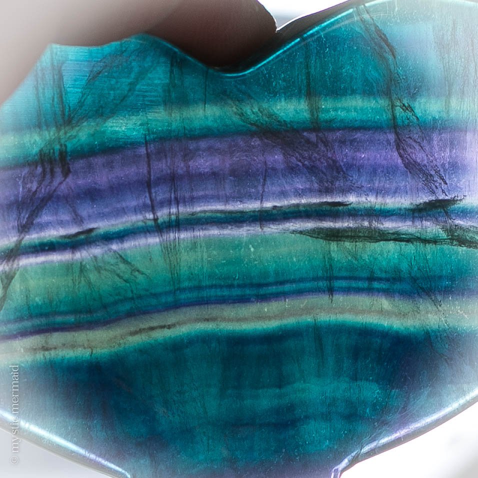 Rainbow Fluorite Whale Tail - Purples, Blues, Greens