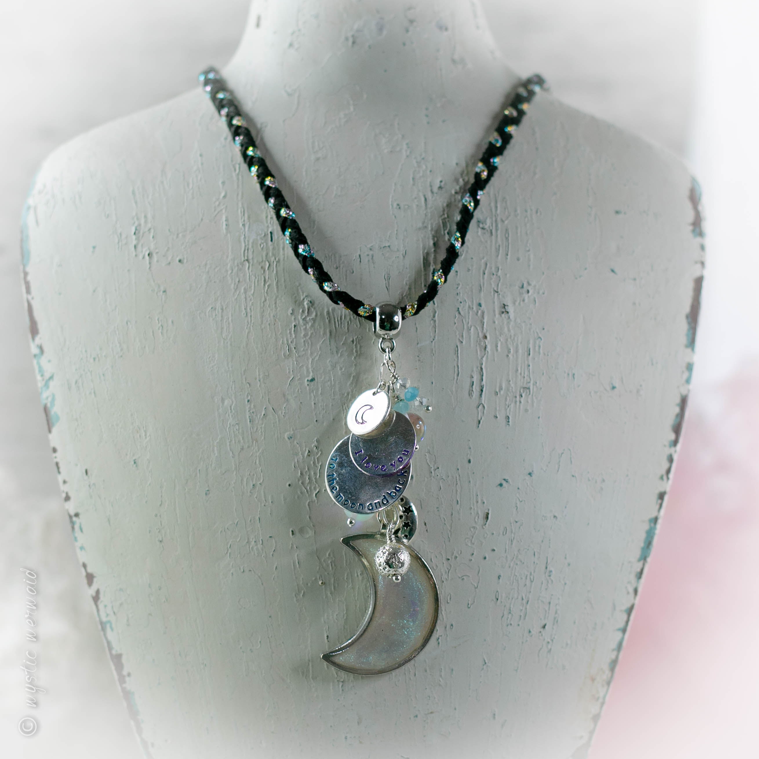 I Love You To the Moon and Back Lunar Sparkle Necklace