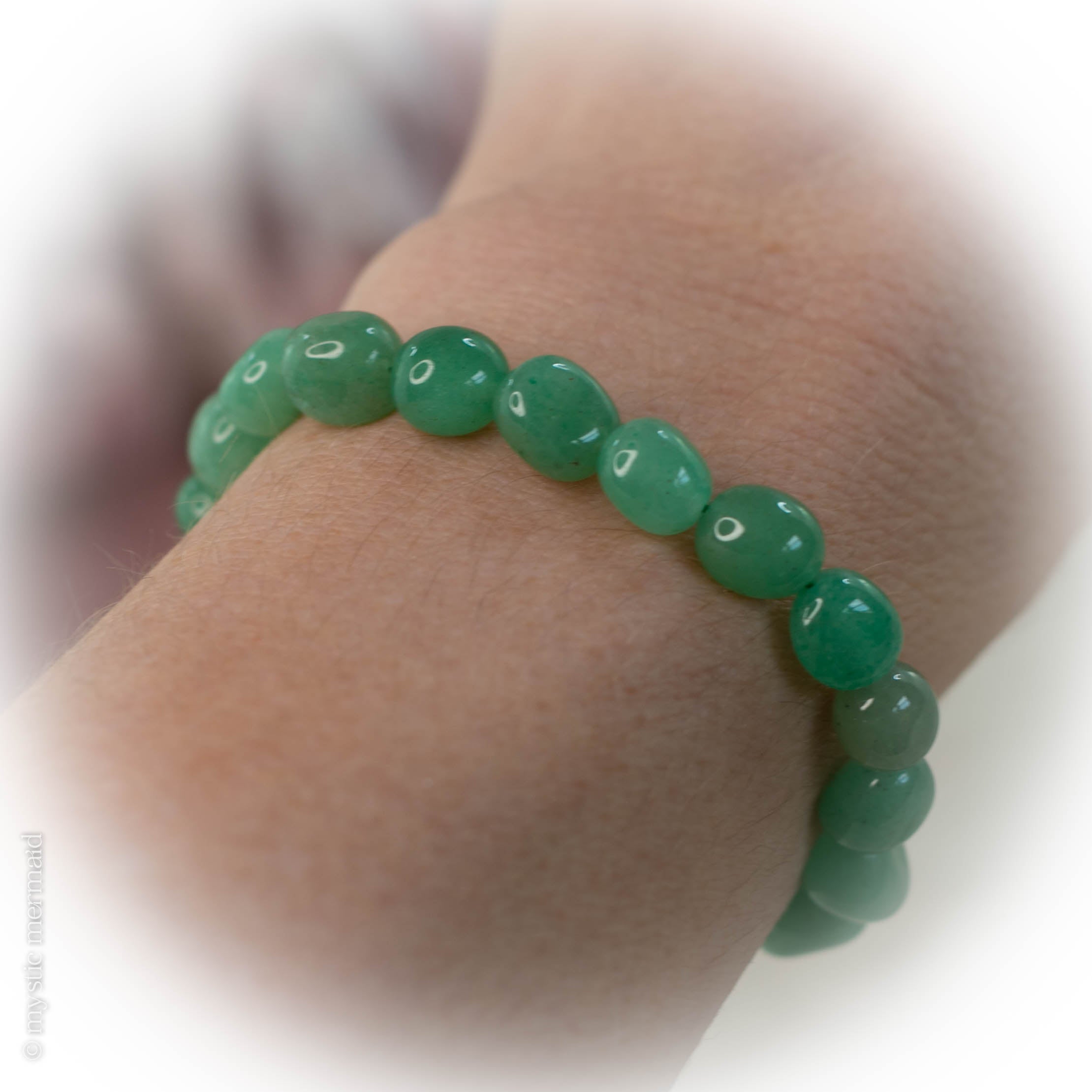 Green Aventurine Pebble Stretch Bracelet