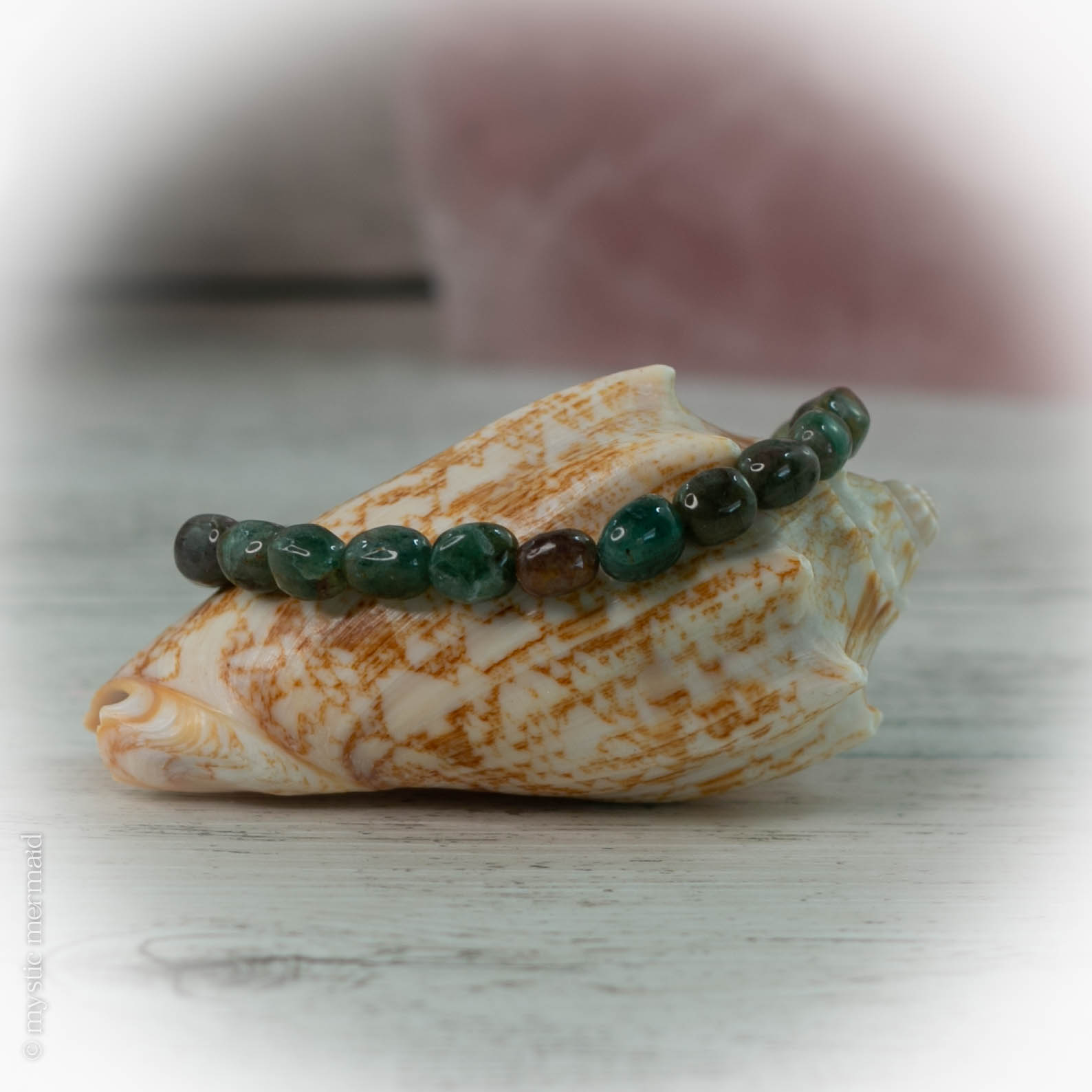 Green Tourmaline Pebble Bracelet
