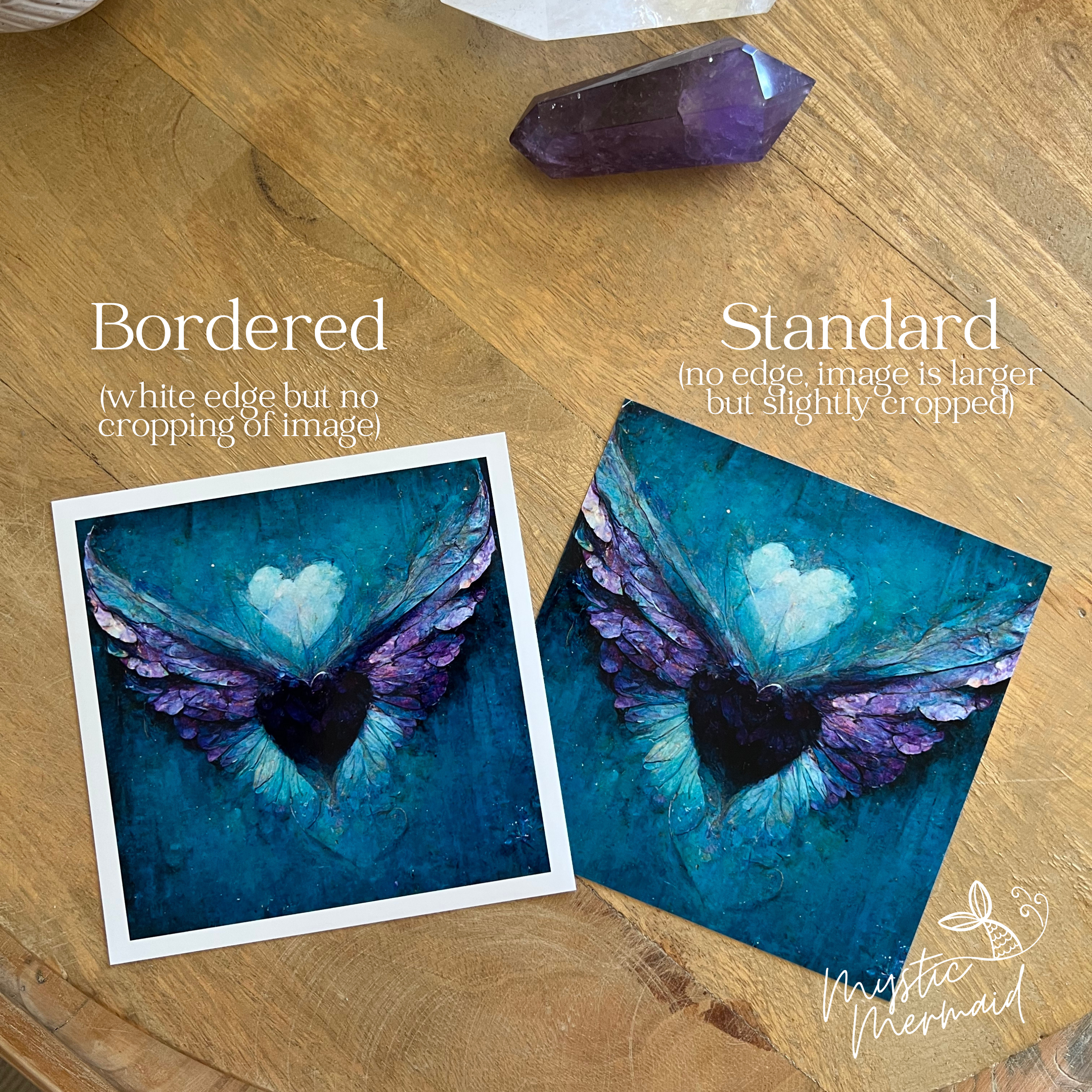 Go with All Your Heart - Amethyst Wings Glossy Photo Print of Art by Jenann McIntosh
