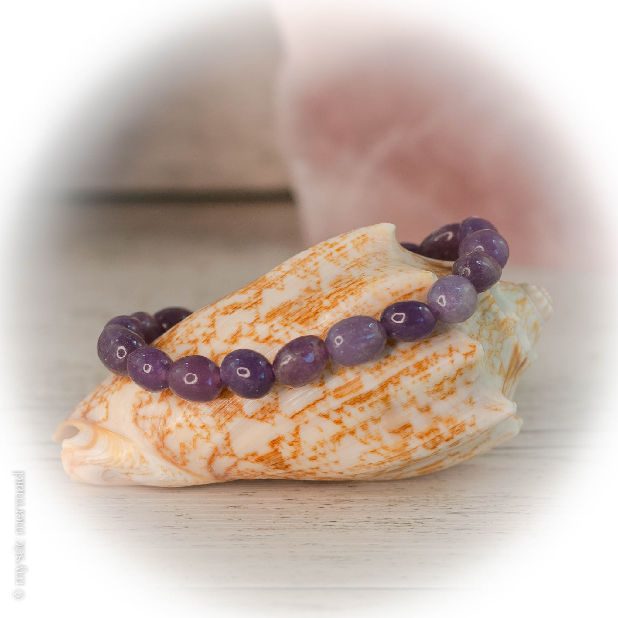 Lilac Lepidolite Pebble Bracelet