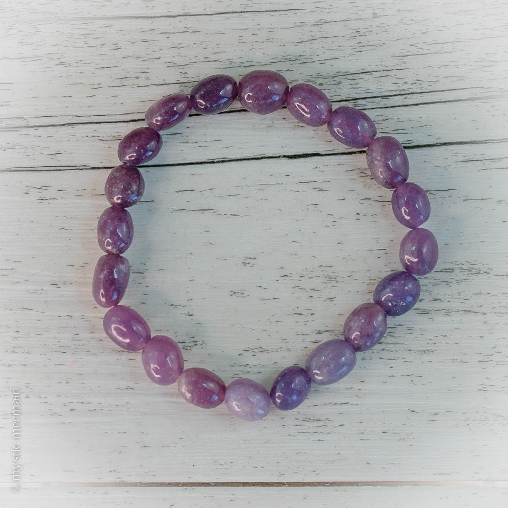 Lilac Lepidolite Pebble Bracelet