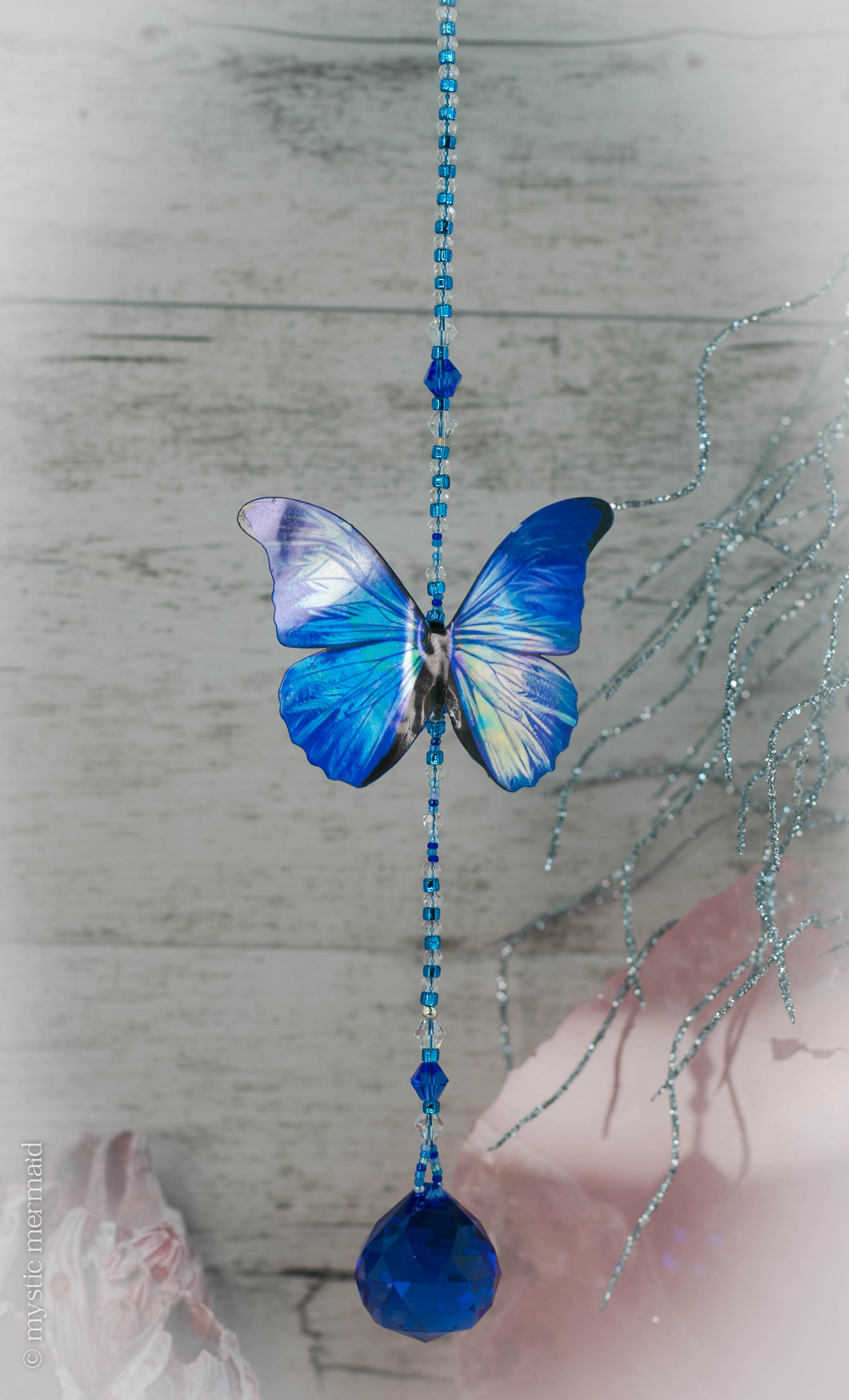 Radiant Happiness - Holographic Morpho Butterfly SunCatcher by Mystic Mermaid