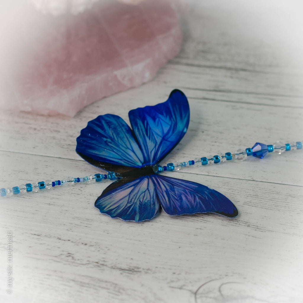 Radiant Happiness - Holographic Morpho Butterfly SunCatcher by Mystic Mermaid