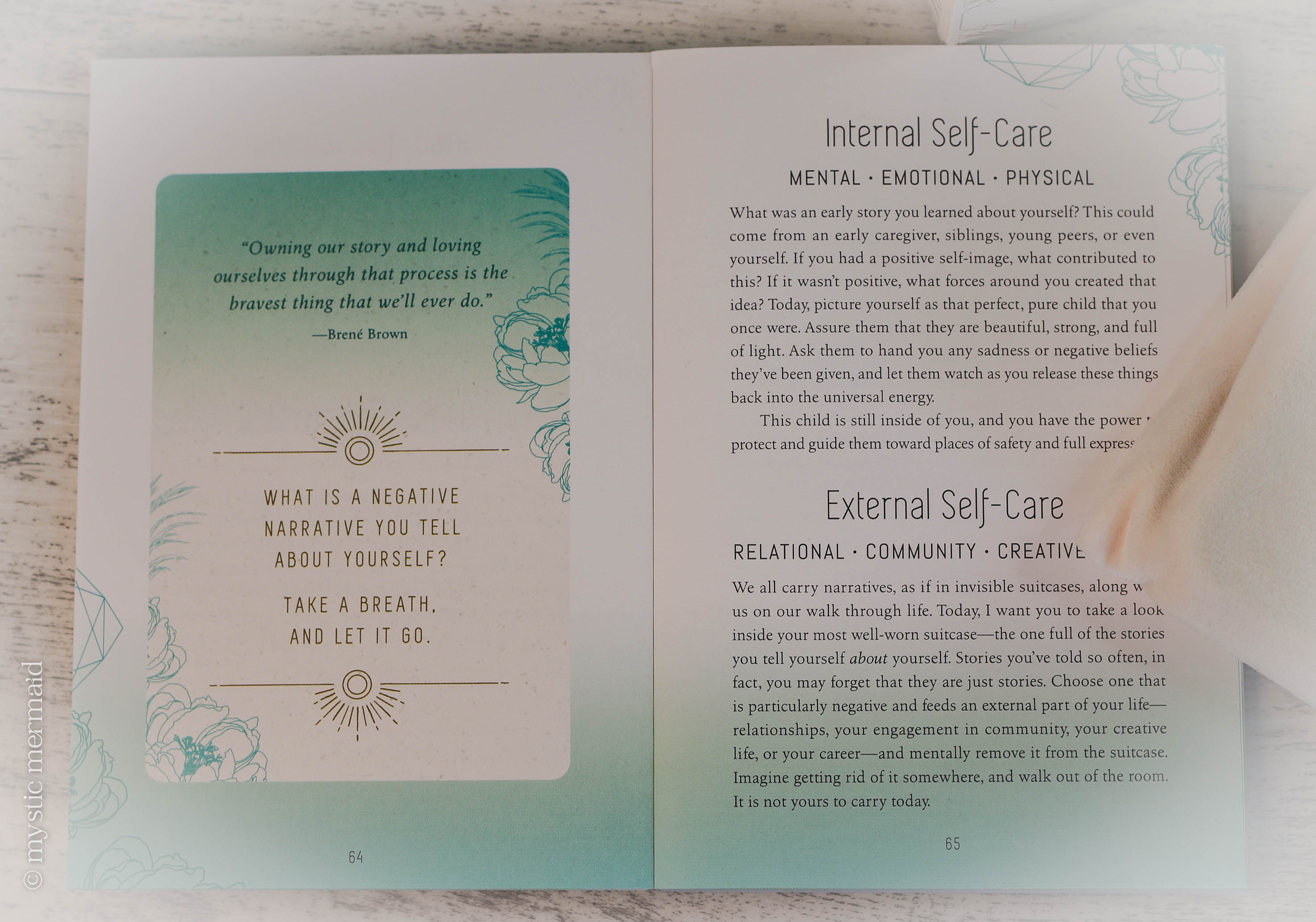 Self Care Inspirational Card Deck and Guide Book