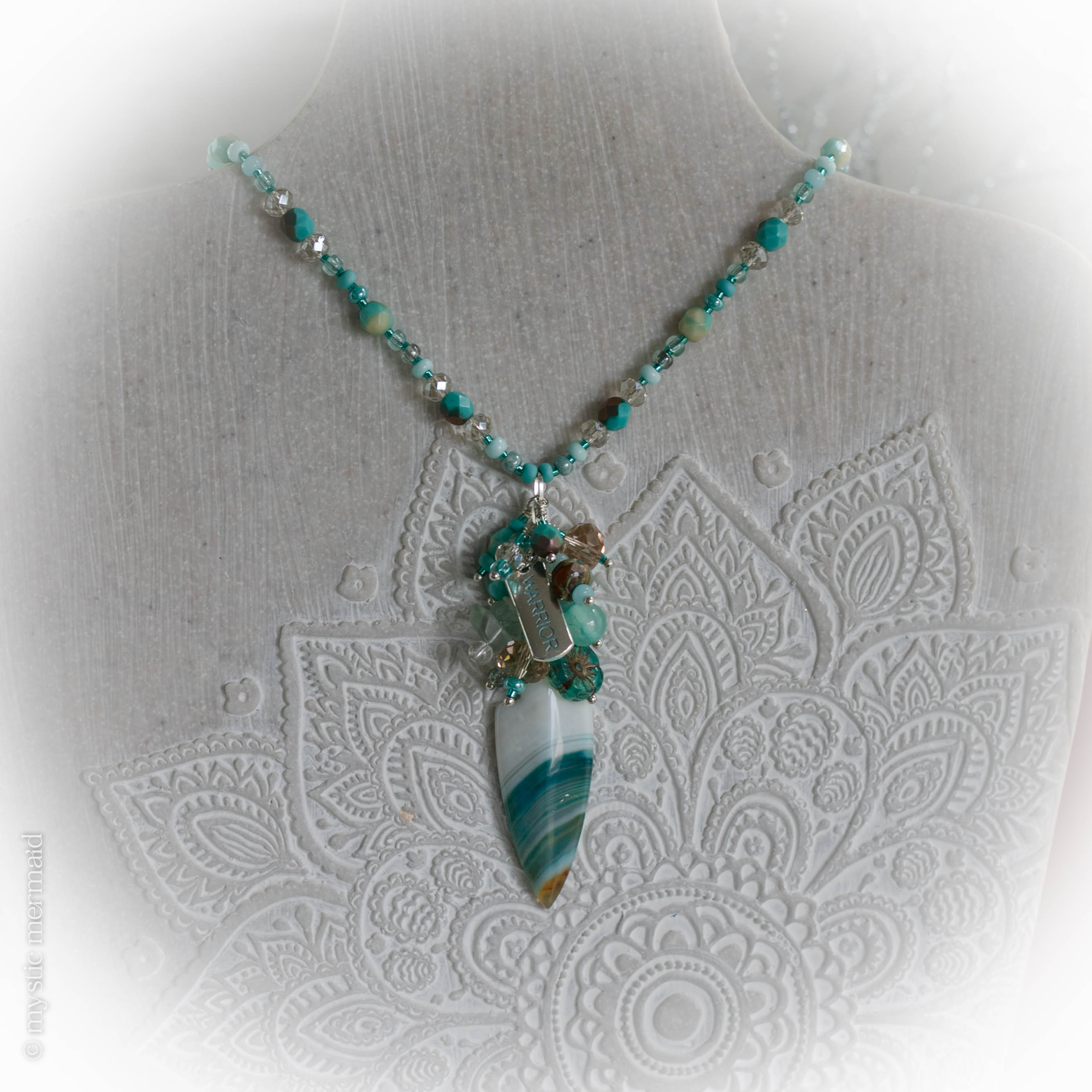 Warrior of the Divine Agate Feature Necklace