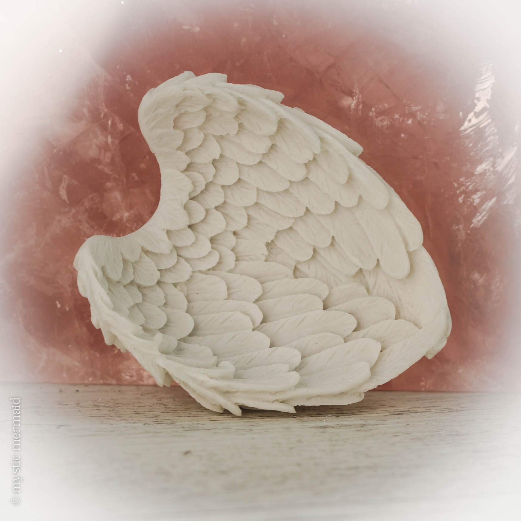 White Angel Wing Dish or Sphere Holder